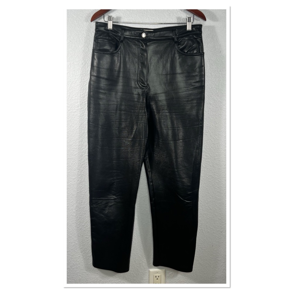 Wilfred Women’s Black Faux Leather Pants Sz 10